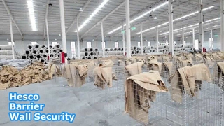 भारी जस्ती हेस्को बैरियर दीवार सुरक्षा समाधान