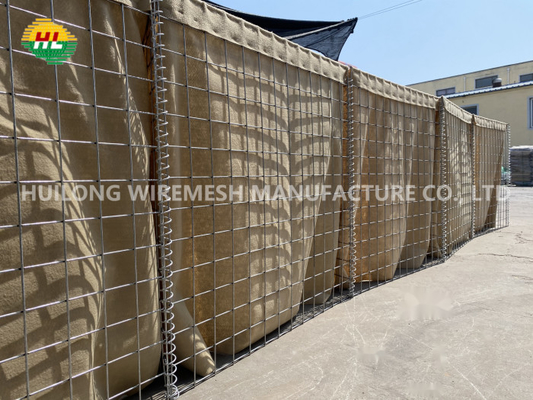 किलेबंदी रक्षा के लिए 1x1x5m हेस्को बैरियर ब्लास्ट वॉल मेश साइज 80x80 मिमी